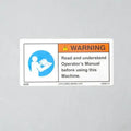 Industrial Machinery Operator Manual Safety Adhesive Sticker Matte Finish - Angle/Detail 1