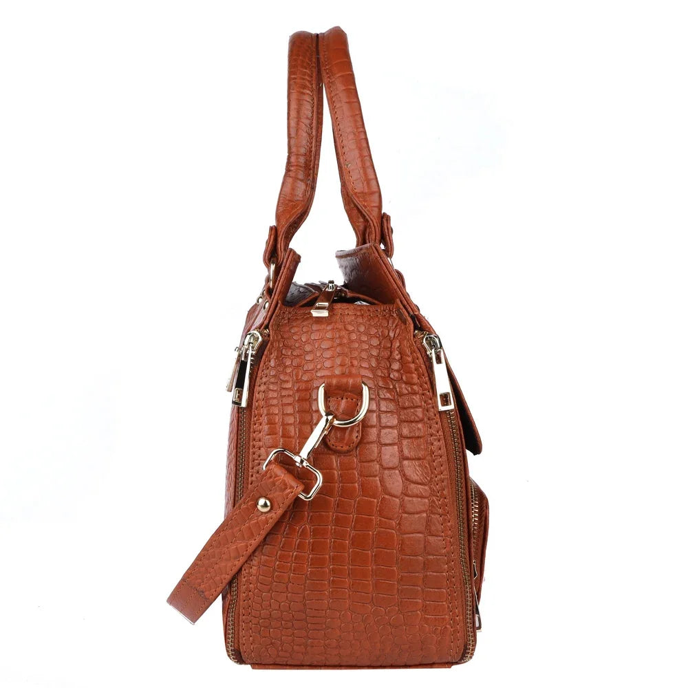 2024 New Designer Luxury Crossbody PU Leather Handbags for Ladies Durable Zipper Closure Fashion Accessory for Travel