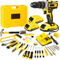 25+3 Torque Electric Impact Drill Set 120 Pcs Multipurpose Cordless Electric Screwdriver Power Tool For 21V Battery Pin