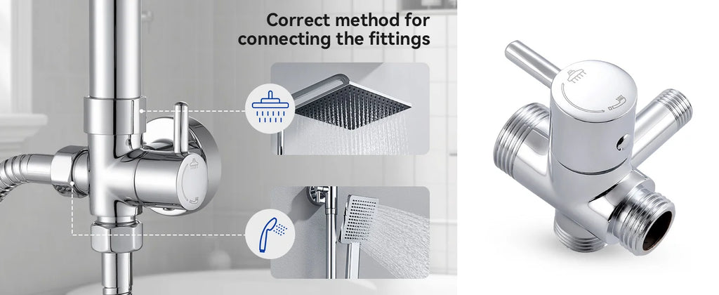 Shower column without mixer tap, chrome finish, 25cm overhead shower, easy installation, adjustable shower bar, 72-110cm