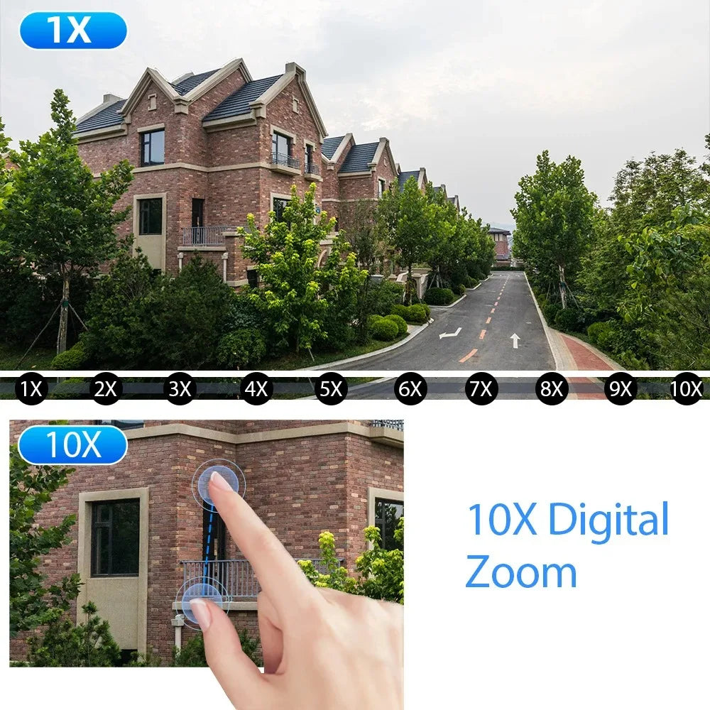 10X PTZ Zoom Wifi Camera Tuya Smart Outdoor Home Security Video Surveillance 5MP Wireless IP Cameras AI Automatic Human Tracking