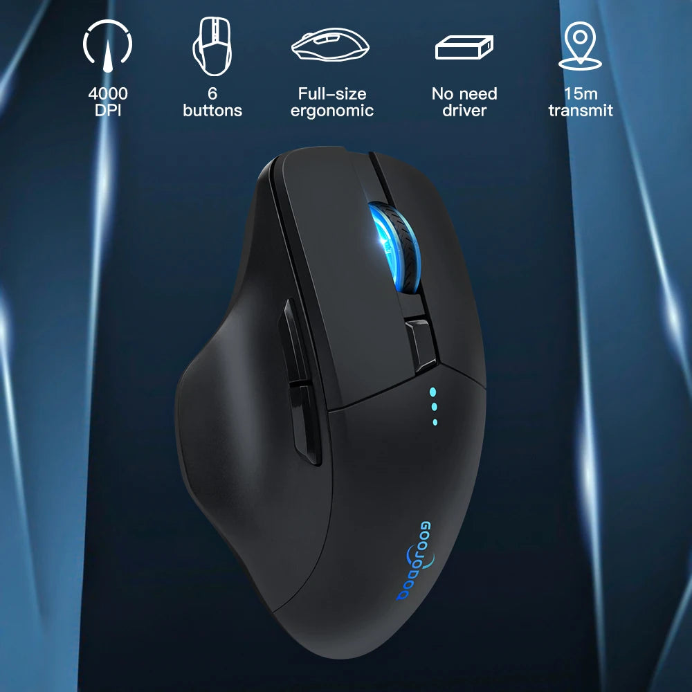 Bluetooth wireless mouse 2.4G mouse gamer 4000 DPI Optical Sensor 6 Mute Buttons For MacBook Tablet Laptop PC gaming mouse