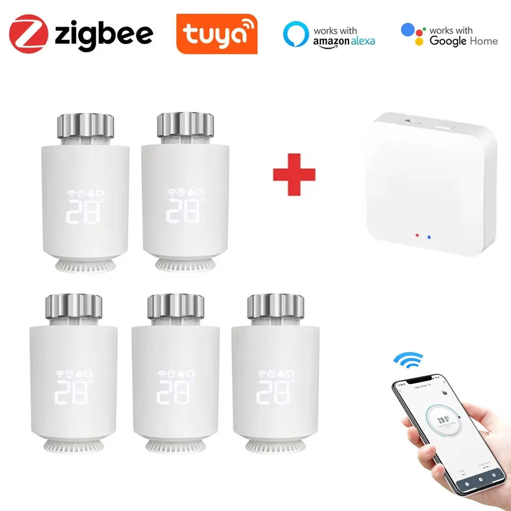 Smart Radiator Thermostat ZigBee Valve Controller for Home Heating Tidesmit