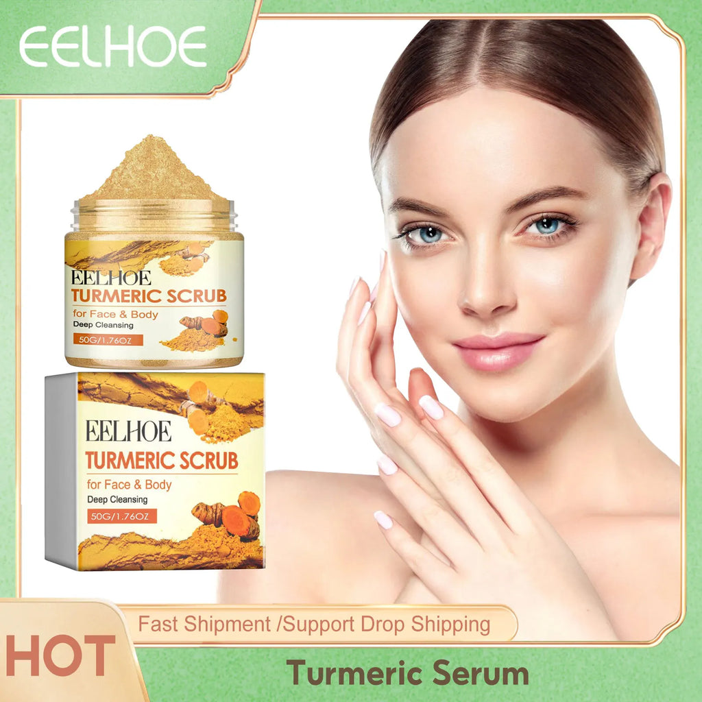 Turmeric Face and Body Scrub for Brightening Skin, 50g Boxed Scrubs Treatments Tidesmit