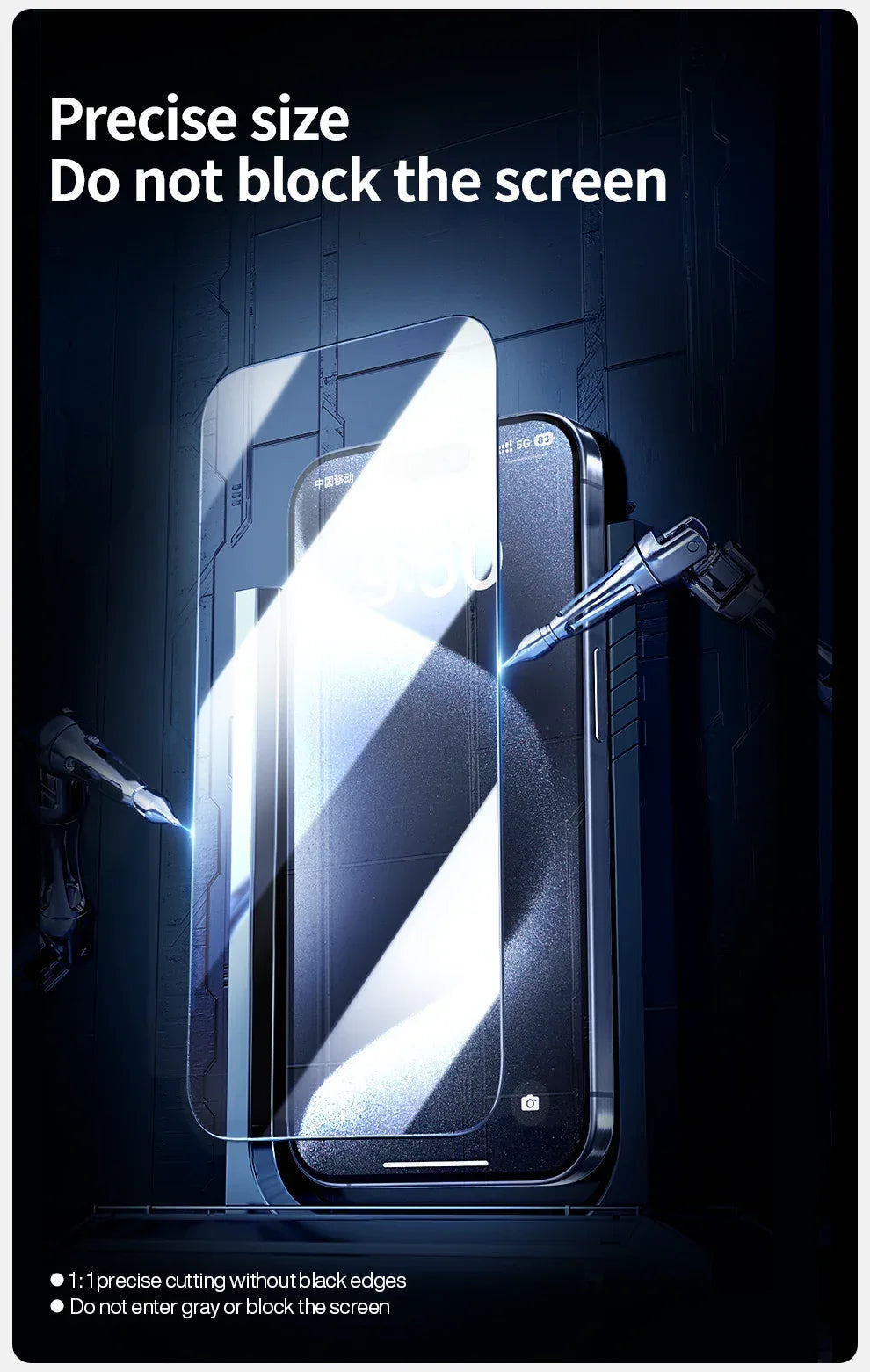 iPhone Screen Protector - 9H Hardness Tempered Glass for iPhone Series Tidesmit