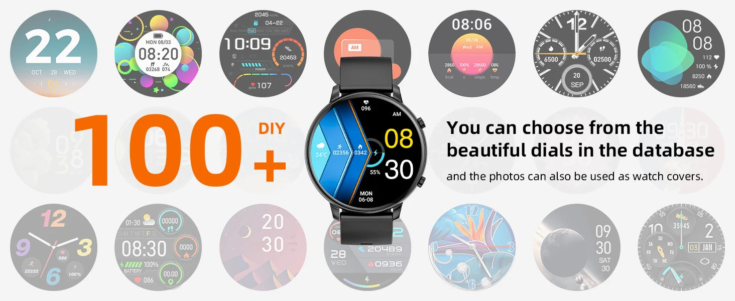 1.39'' HD 360*360 Smart Watch Bluetooth Calling, BLE5.2 IP67 Waterproof Fitness Tracker, Real-time Heart Rate Multi-Sport