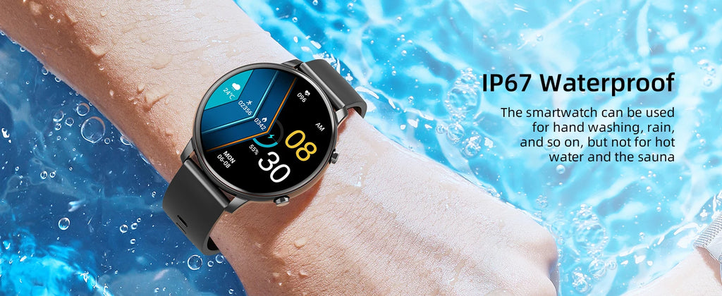 1.39'' HD 360*360 Smart Watch Bluetooth Calling, BLE5.2 IP67 Waterproof Fitness Tracker, Real-time Heart Rate Multi-Sport