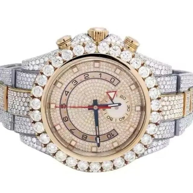 Hot Selling VVS Moissanite Diamond Watch for Men Women Full Automatic Rose White Color Thorns Luxury Antique Timepiece Leather