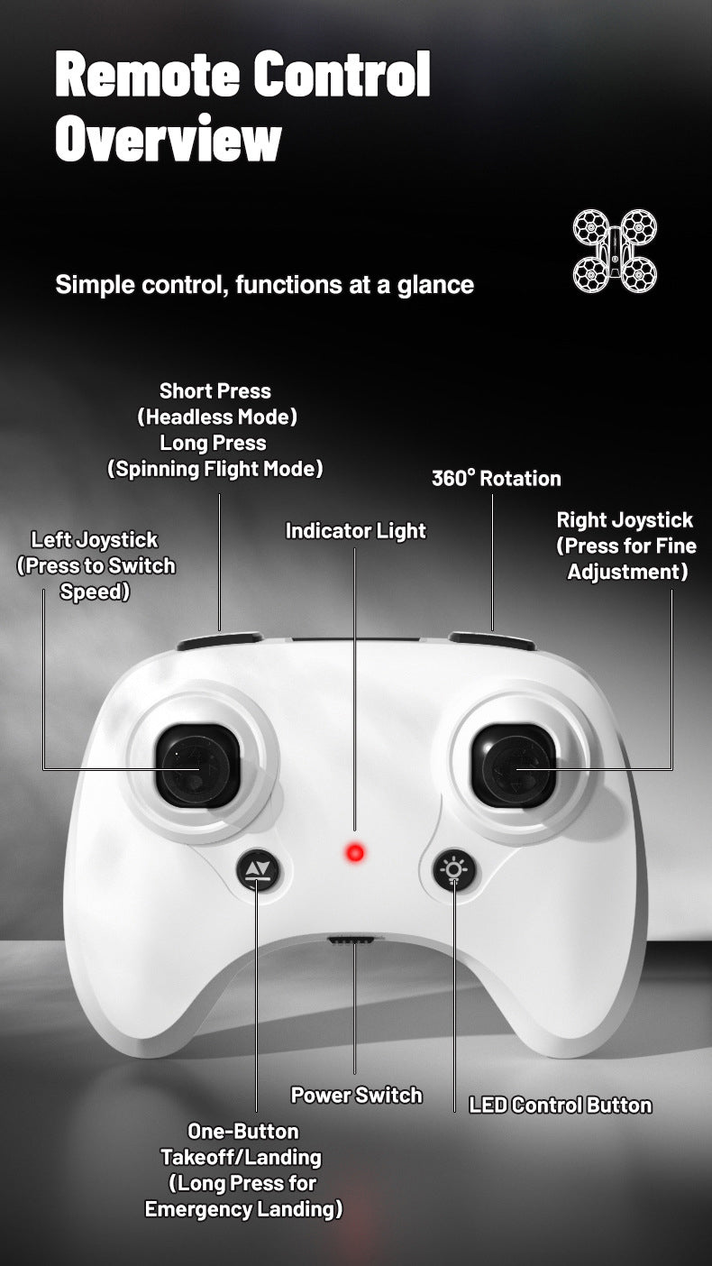 Mini Racing Drone H127 with Altitude Hold & 360 Flips - Violet Tidesmit