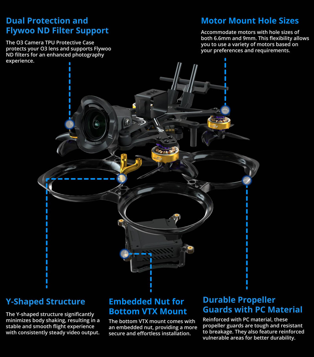 Flywoo FlyLens 75 HD Walksnail FPV Drone - 2S Whoop with ELRS 2.4G Tidesmit