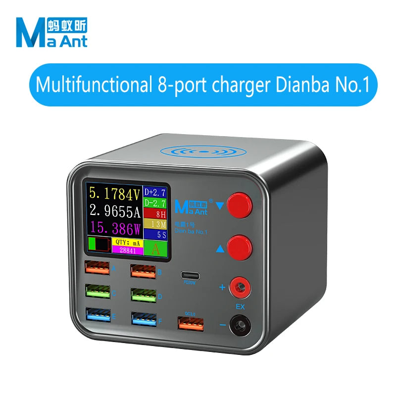 MaAnt Dianba 1 Multifunction 8-port Charger for Mobile Phonewith Short Circuit Repair Function Smart Wireless Fast Charging Tool Tidesmit