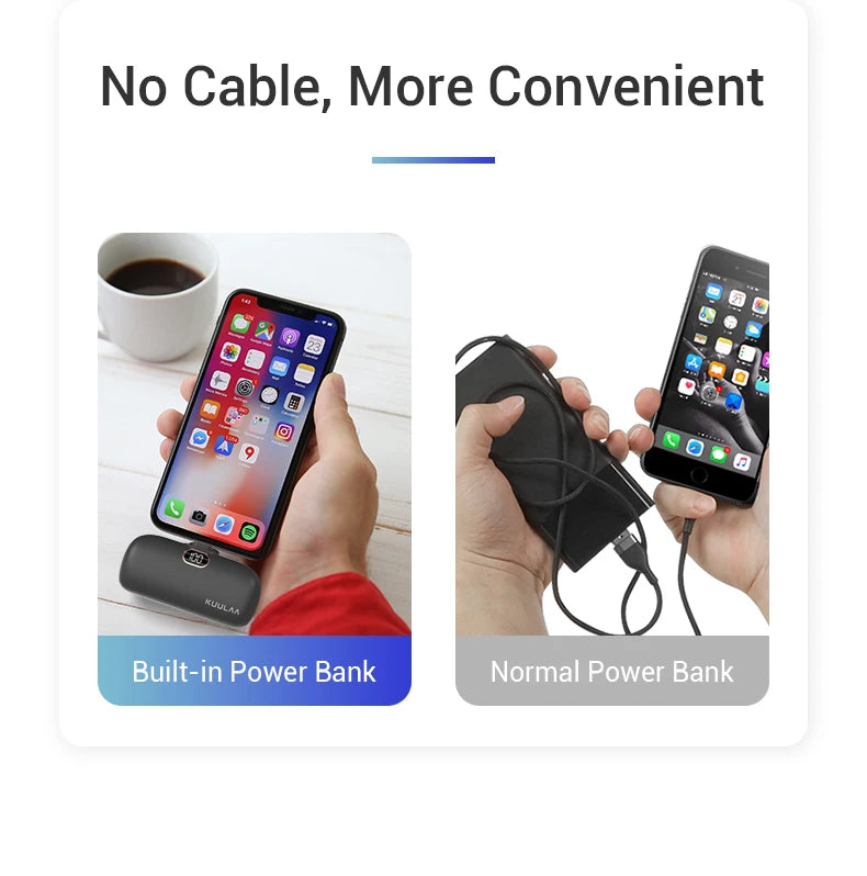 Power bank charger-[Stock] 5000mAh Power Bank Mobile Charger Portable Mini Powerbank Magnetic Power Bank Consumer Electronics Tidesmit