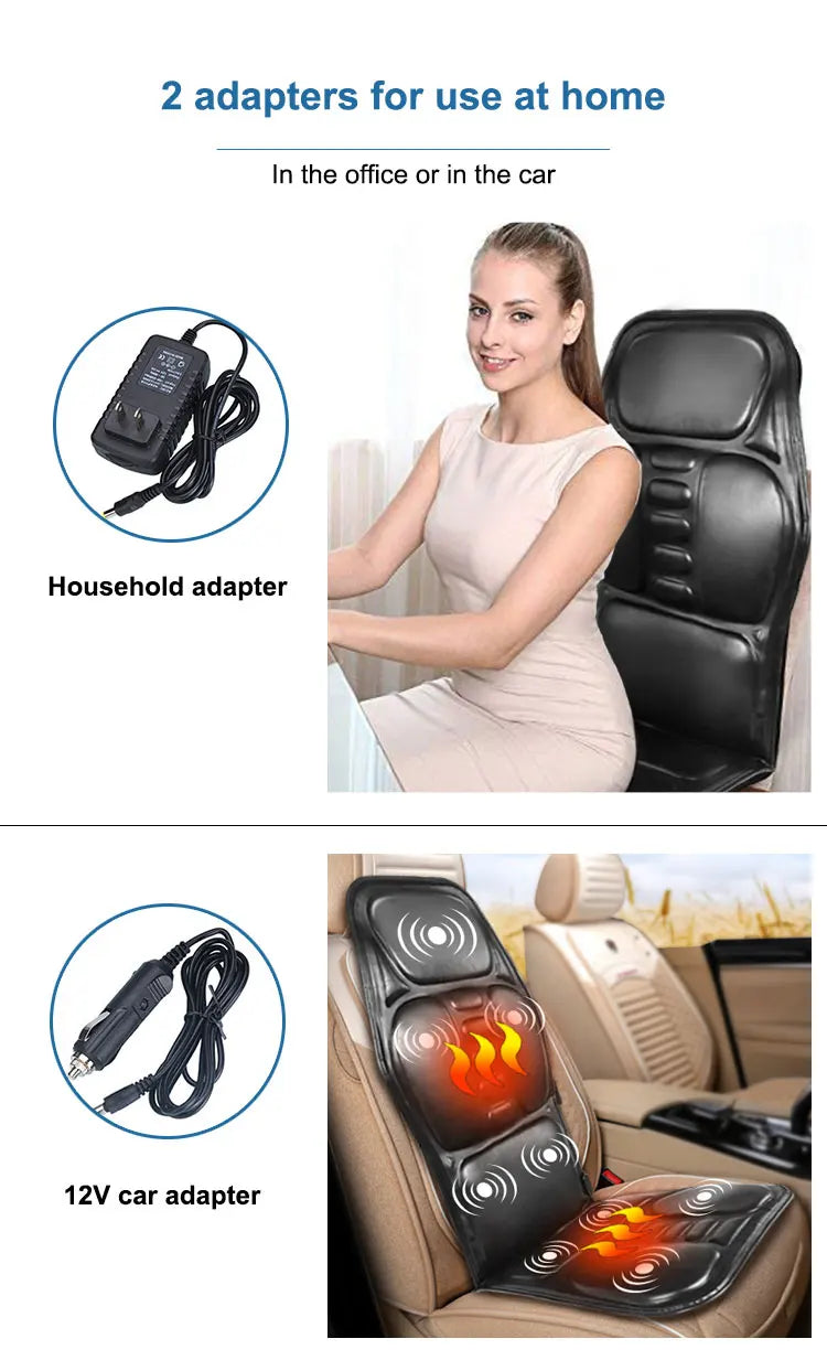 Electric Back Massager Cushion with Heat for Deep Tissue Muscle Relief Massage Cushion Tidesmit