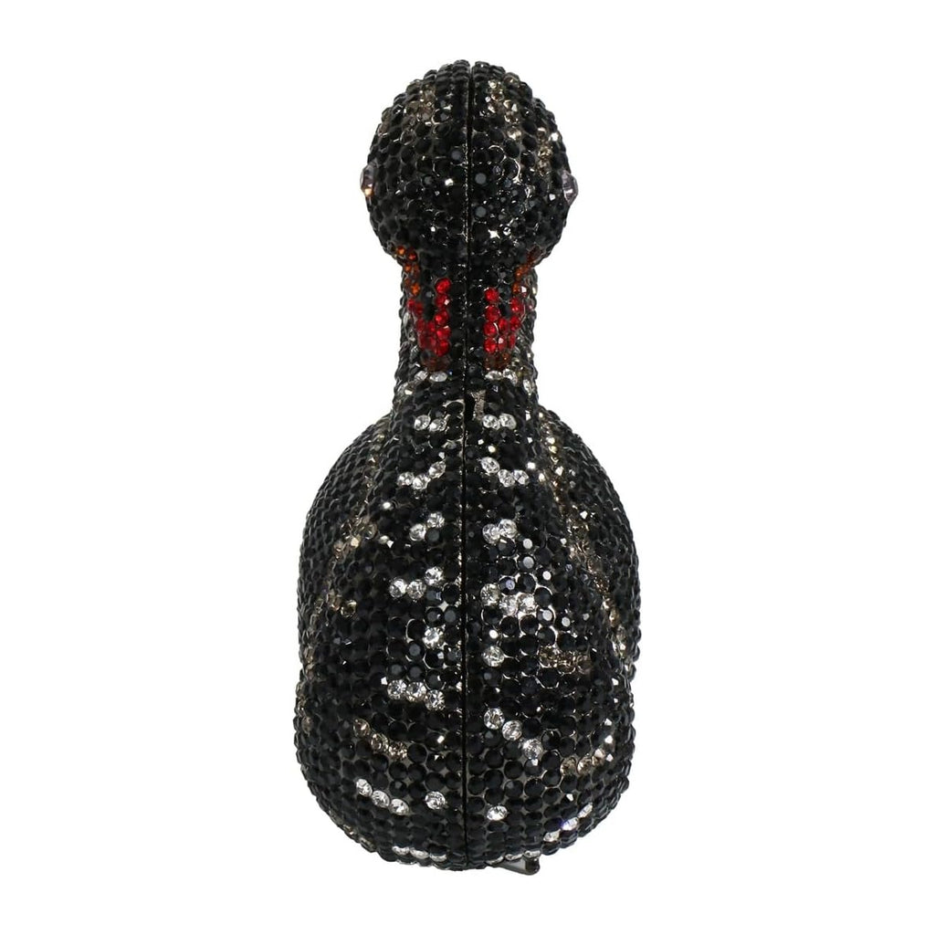 Women Classic Luxury Swan Rhinestone Fashion Evening Clutch Elegant Crystal Handbag Bridal Wedding Purse for Prom Cocktail Party