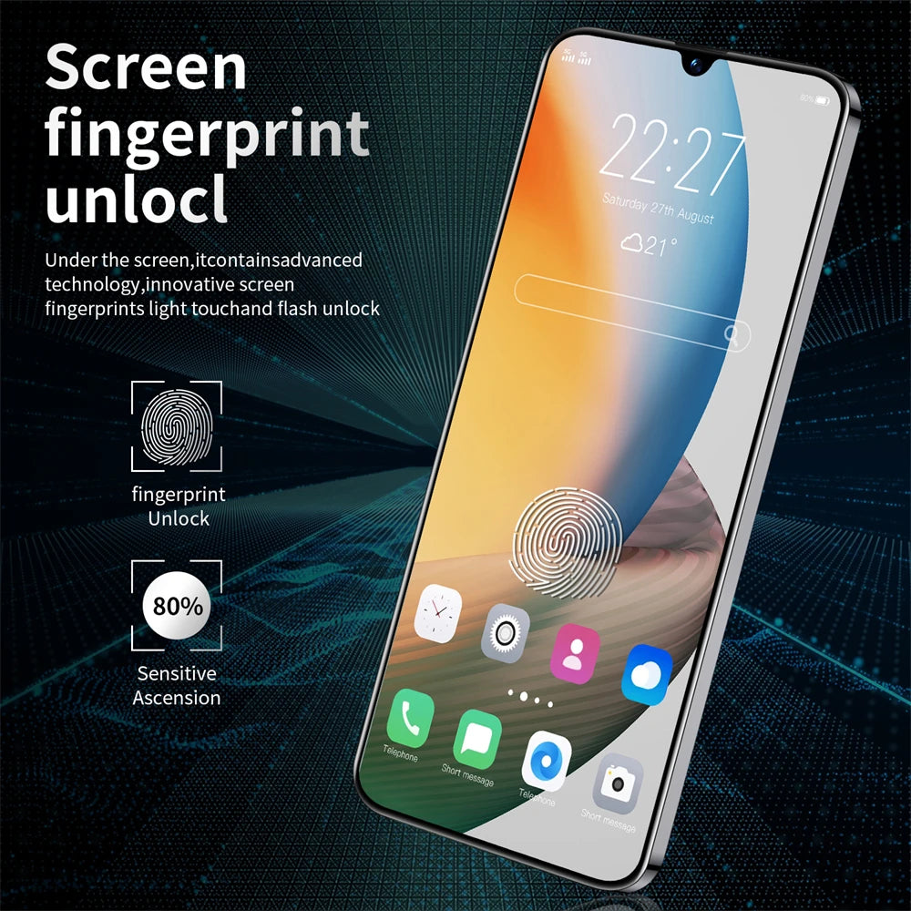 Oneplus 10 Pro 5g Smartphone Supervoo AndroidSmartphone Original 5000mah 6.7 Inch 5000amh Smart Phone TFT Reno 9 Pro 5g - Tidesmit