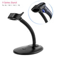 W series adjustable barcode scanner stand, black base and flexible scanning cradle