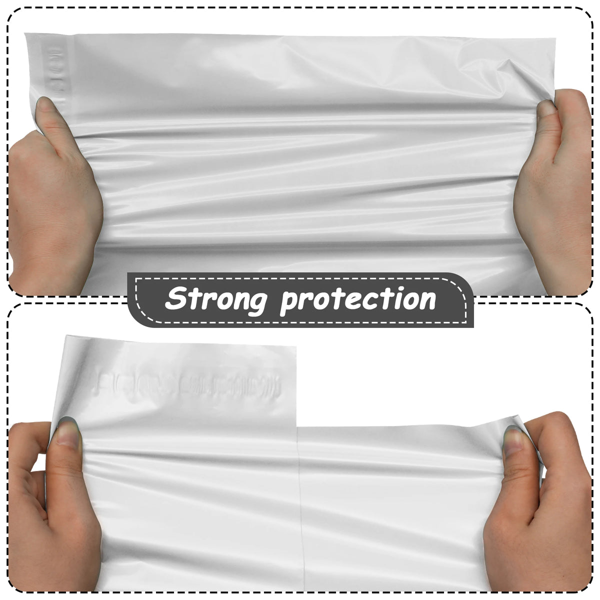 10x13 Inch 100 Pcs White Poly Mailers Waterproof Tear Resistant Self-Seal Privacy Shipping Bags for Small Business