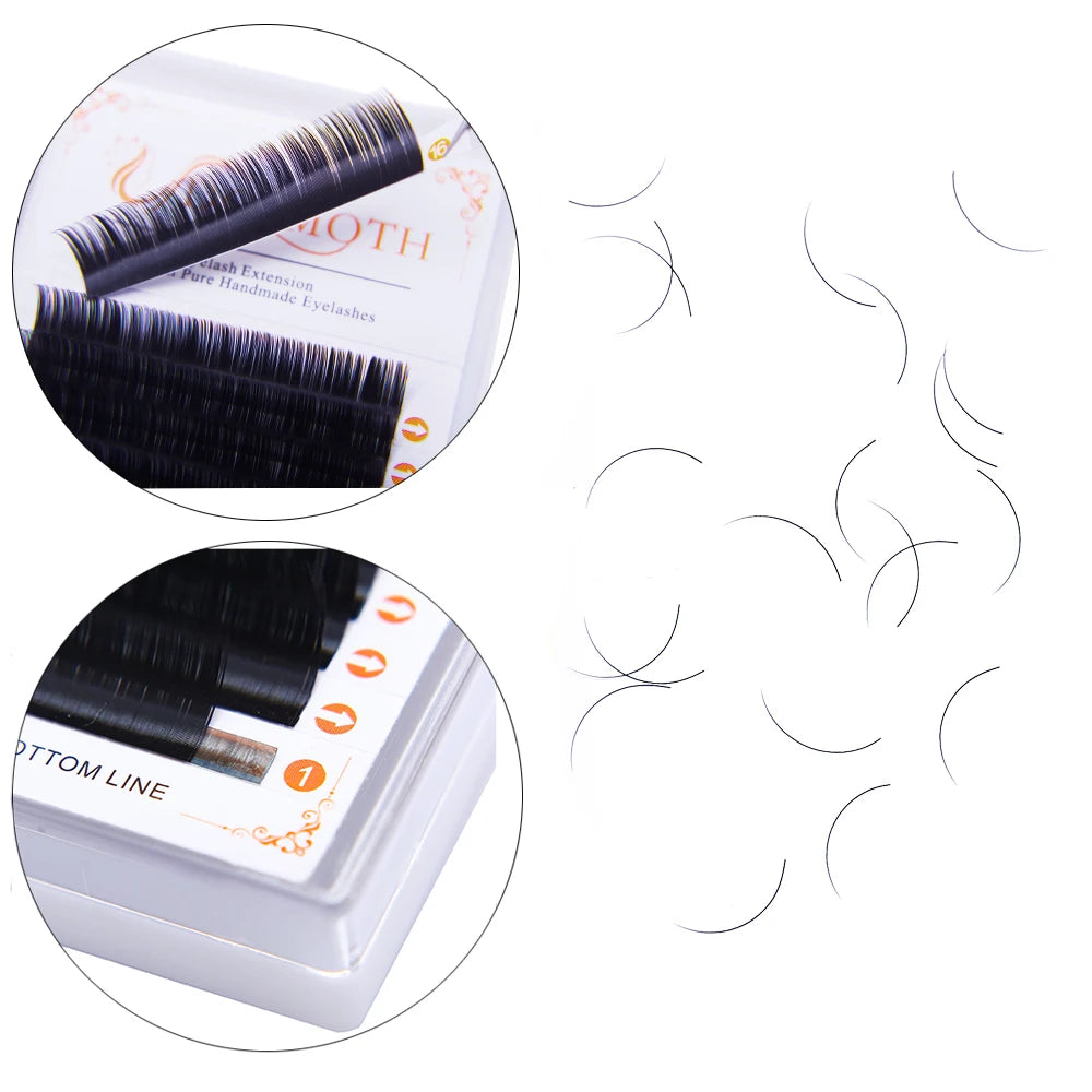 DOSMOTH- Soft Eyelash Extension, Individual Lashes,Faux Mink Eyelashes, False Eyelash, 16Rows Thickness, 0.03 to 0.20 False Eyelashes Tidesmit