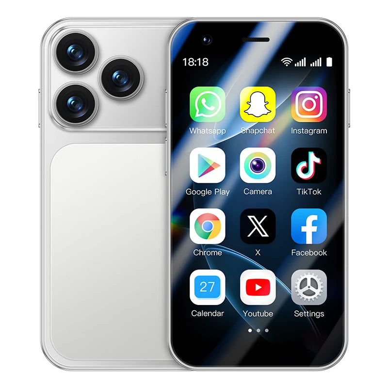 Mini Android 8.1 3G Smartphone - 3.0 Inch Dual SIM Unlocked White 2 g 16 GB Tidesmit