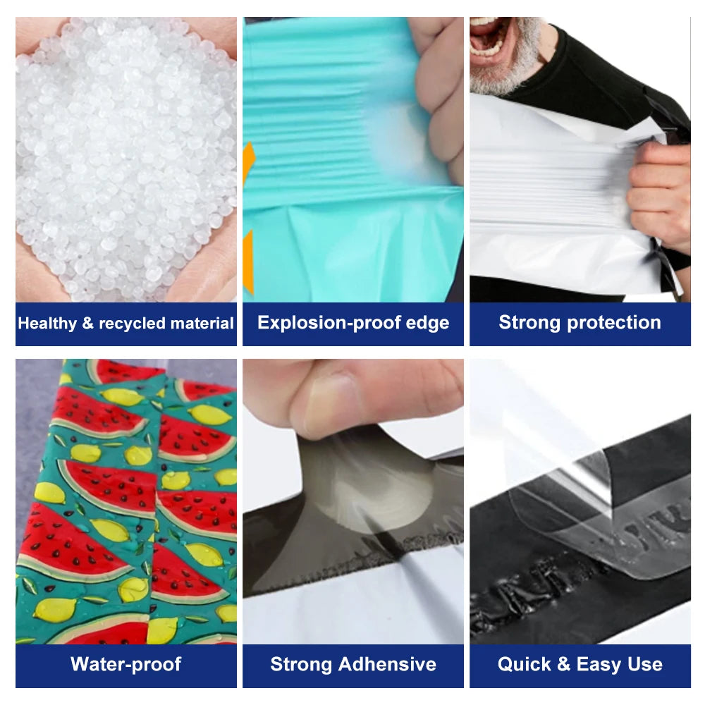 GRS Sedex Certified Eco-friendly Express Delivery Packaging Poly Mailer Bags Customization Services for Clothes with logo