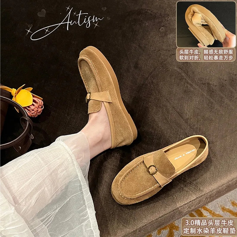 Super luxurious quality breathable loafers for women, new arrivals, casual round-toe shoes
