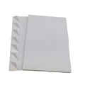 White A4 printable vinyl sticker sheets, self-adhesive, stacked front view