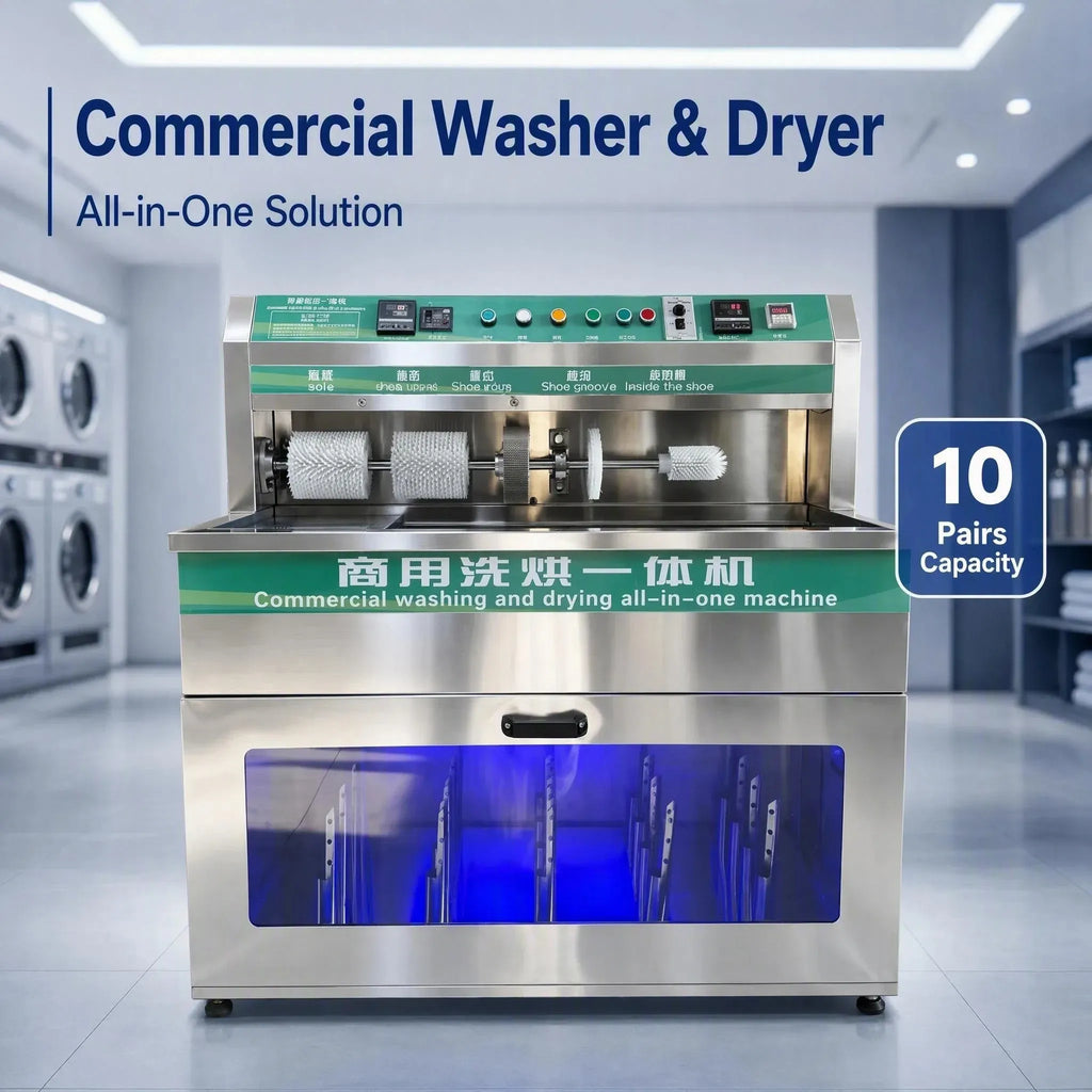 Automatic Commercial Shoe Washing Machine With Dryer Stainless Steel