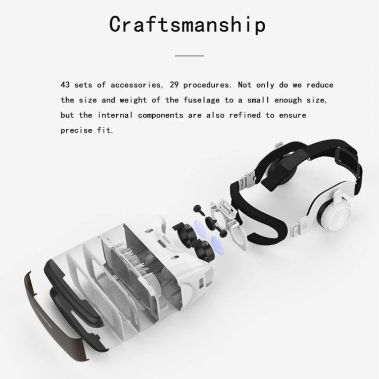 VR SHINECON G06EB Virtual Reality 3D Video Glasses Suitable for 4.7 Inch - 6.1 Inch Smartphone with HiFi Headset Tidesmit