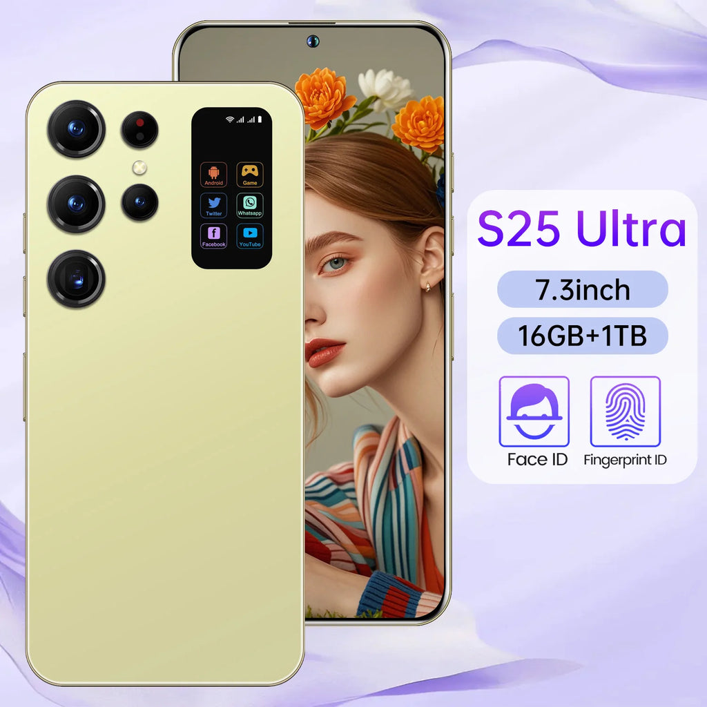 S25 Ultra 5G Smartphone 1TB 16GB RAM 7.3-Inch OLED Display Tidesmit
