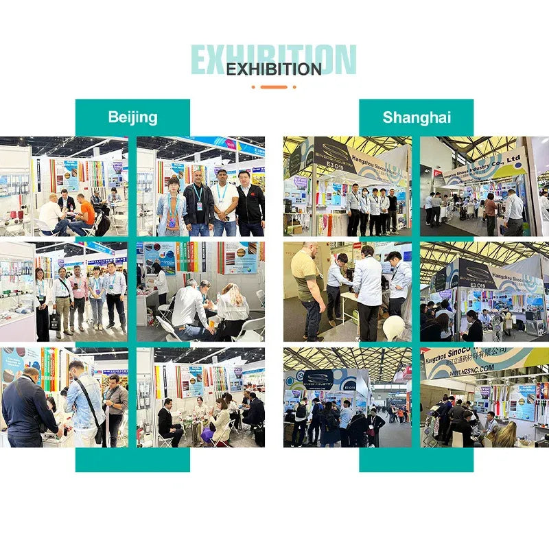 Thermal ribbon printing exhibition booth photo collage for supplier branding