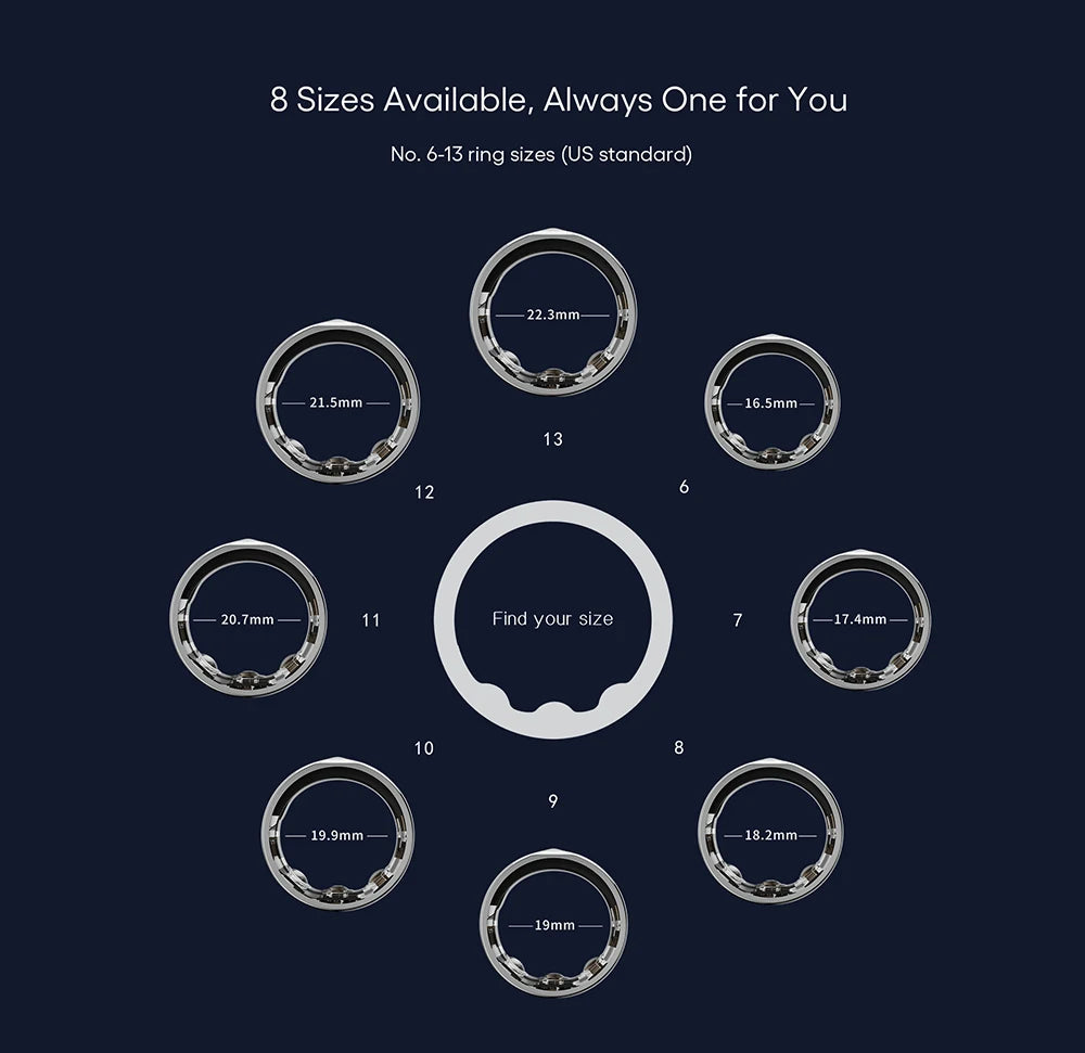 2301B Premium Quality Smart Ring with Wireless Charging Fitness tracker Sports Monitor Blood Pressure Android for Men Women 2025 Tidesmit