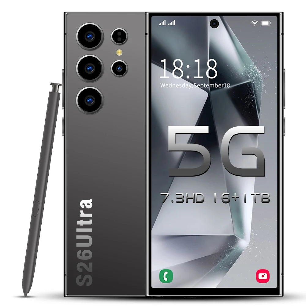 S26 Ultra 5G Smartphone, 1TB Storage, 16GB RAM, 7.3-inch Display Tidesmit