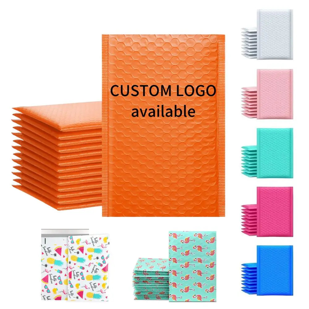 Print Packaging Shipping Bags Custom Logo Express Bag Padded Envelopes Custom Poly Bubble Mailers for Shipping With Logo