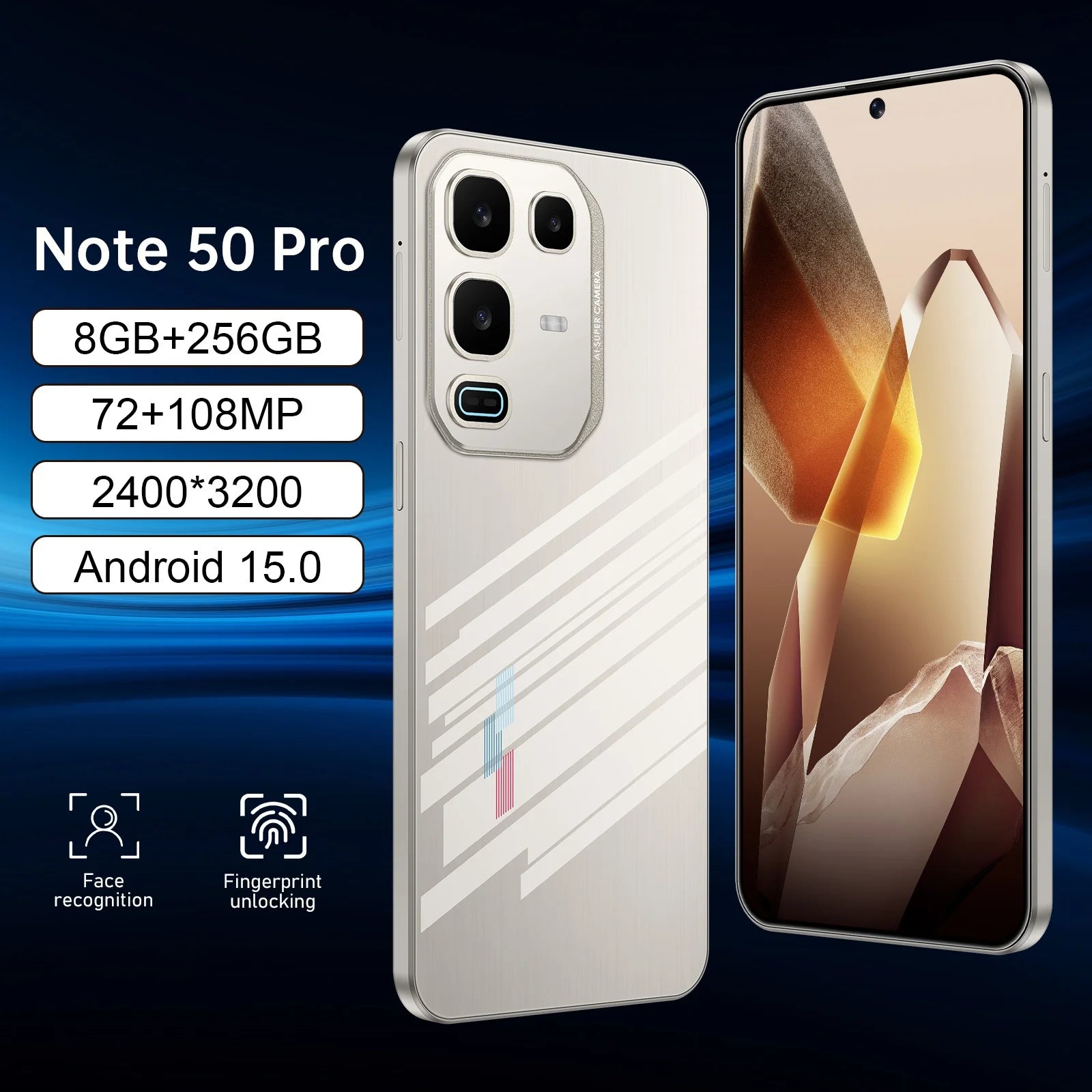 Note 50 Pro 5G Smartphone 16GB RAM 1TB Storage - Dual SIM Unlocked Tidesmit