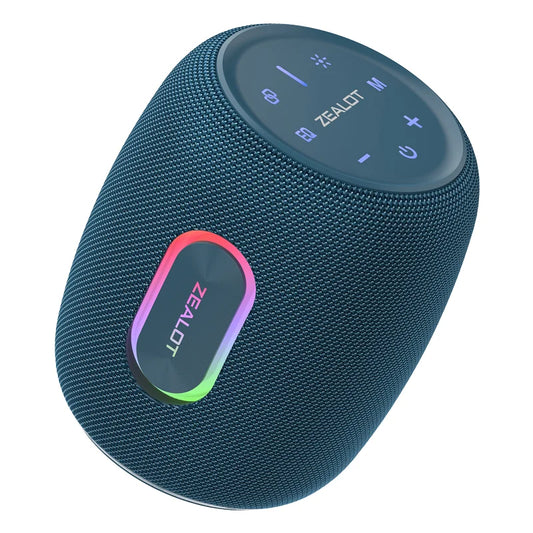 Bluetooth Speaker -Portable BT Speaker Mini Outdoor Subwoofer with TWS/AUX Braided Music Center with Colorful Light for Parties Mobile Phones