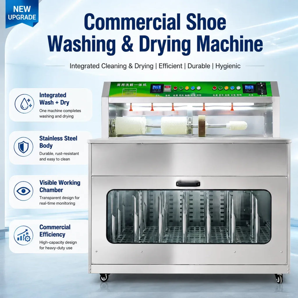 Commercial Shoe Washer and Dryer Stainless Steel Sneaker Cleaner