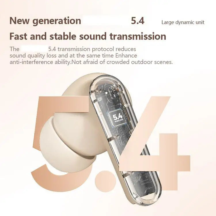 2025 New In-ear Wireless Sports Noise Canceling Earbuds with Led Battery Display Wireless Headphones Stereo Sound BTV5.4 Tidesmit