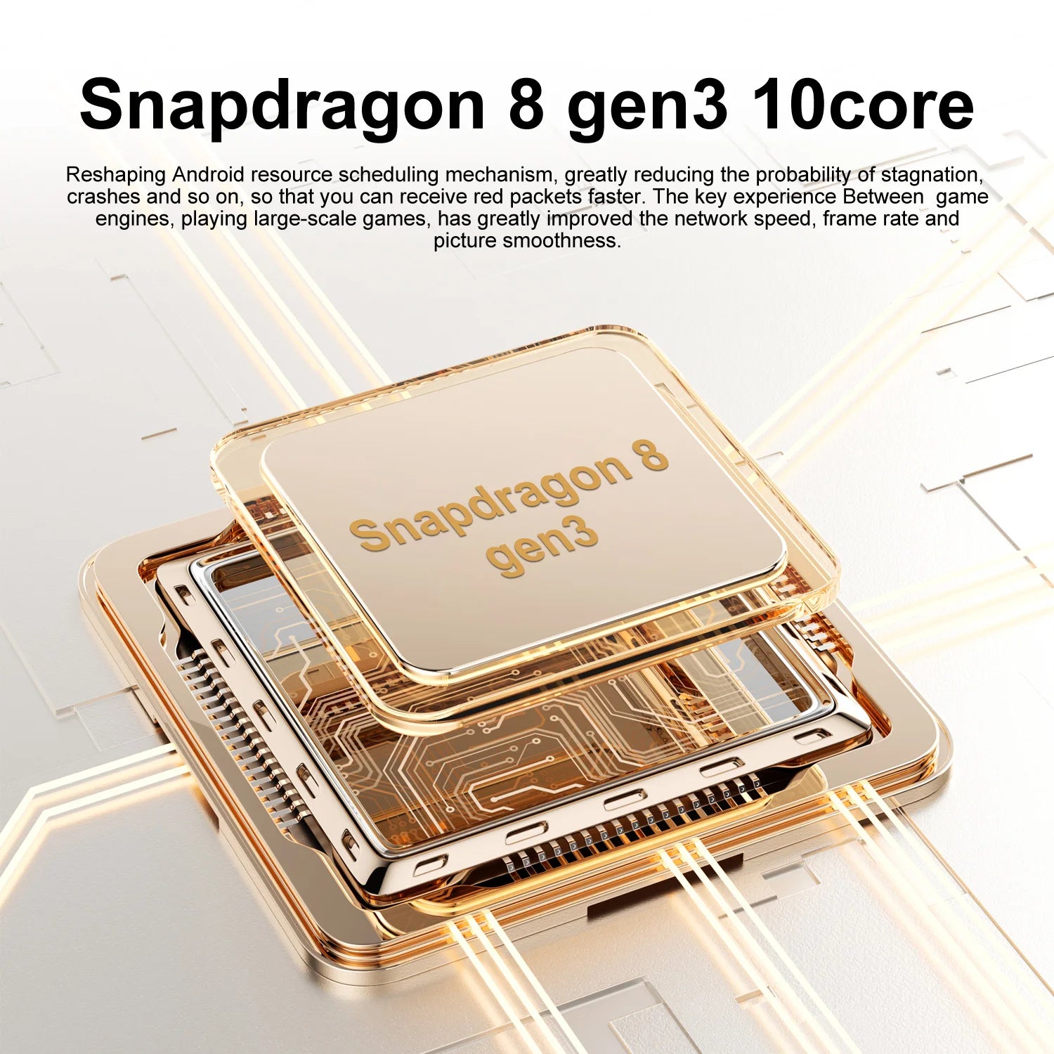 Tidesmit S26 Ultra 5G smartphone with 7.3-inch HD screen, 16GB+1TB storage, and 108MP camera in Spanish language.