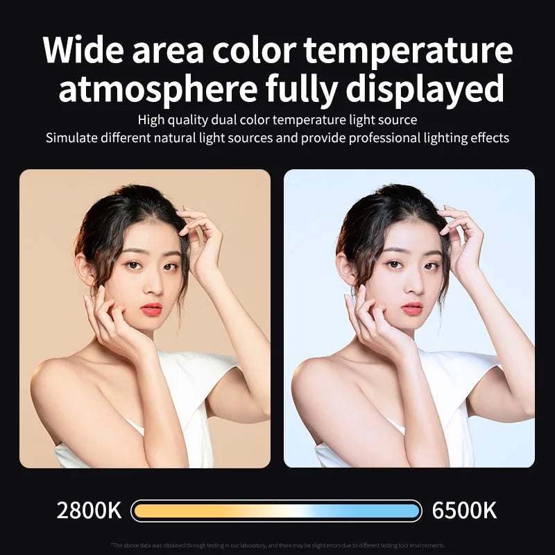 Video Camera Lights 60W Cob Led 2800K 6500K 16500Lux 480G Portable 8Fx Modes Handheld Fill Lamp for Outdoor Live Vlog Tidesmit