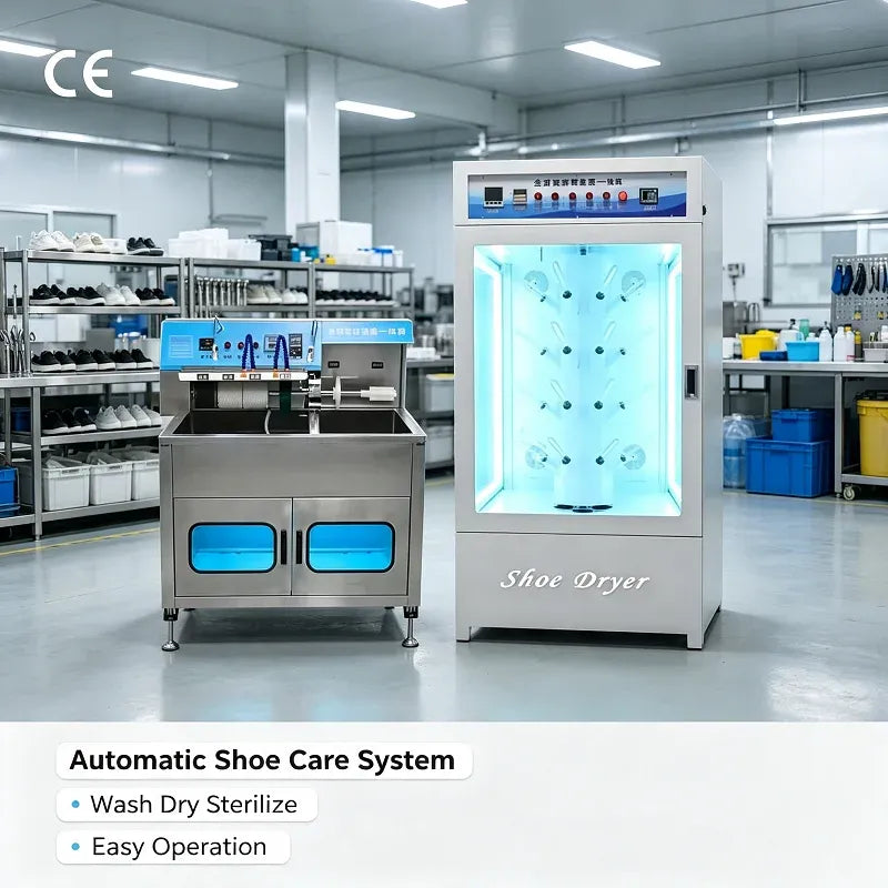Commercial Shoe Washer and Dryer Machine with Custom Support