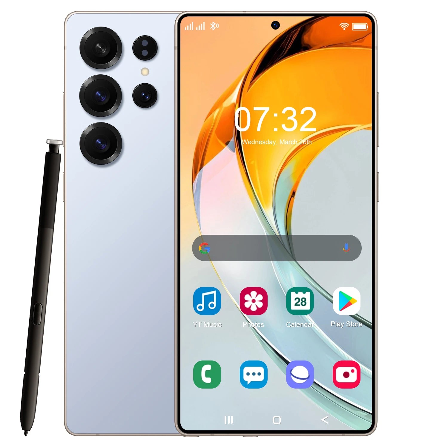 5G Smartphone Android 15 | 128GB Unlocked Dual SIM Phone Blue 4 G 128 GB Tidesmit