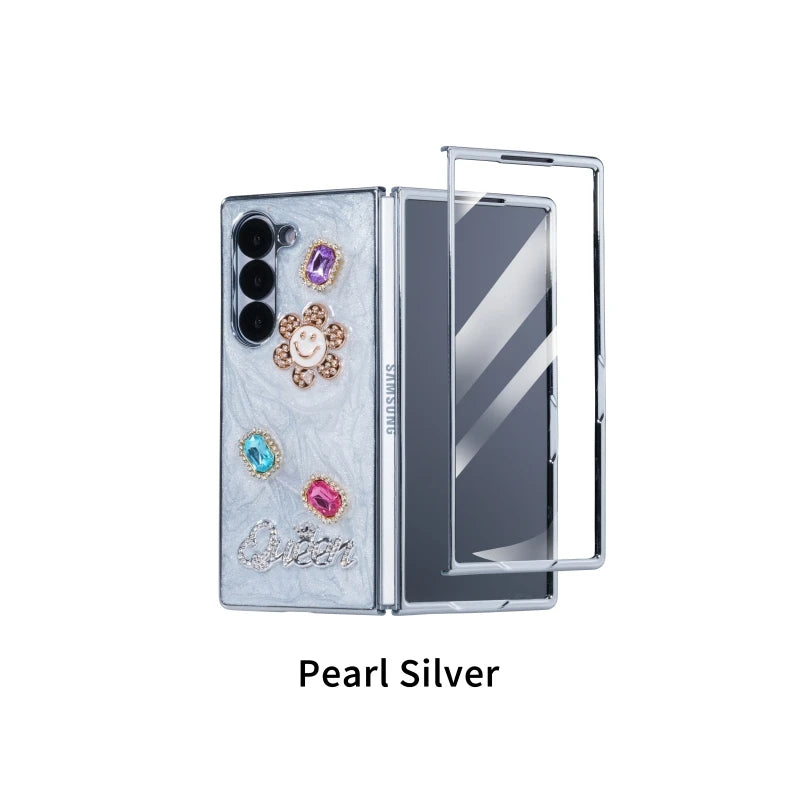 Dispensing Sunflower Glass Screen Protector Phone Case for Samsung Galaxy Z Fold 7/6/5/4 Tidesmit