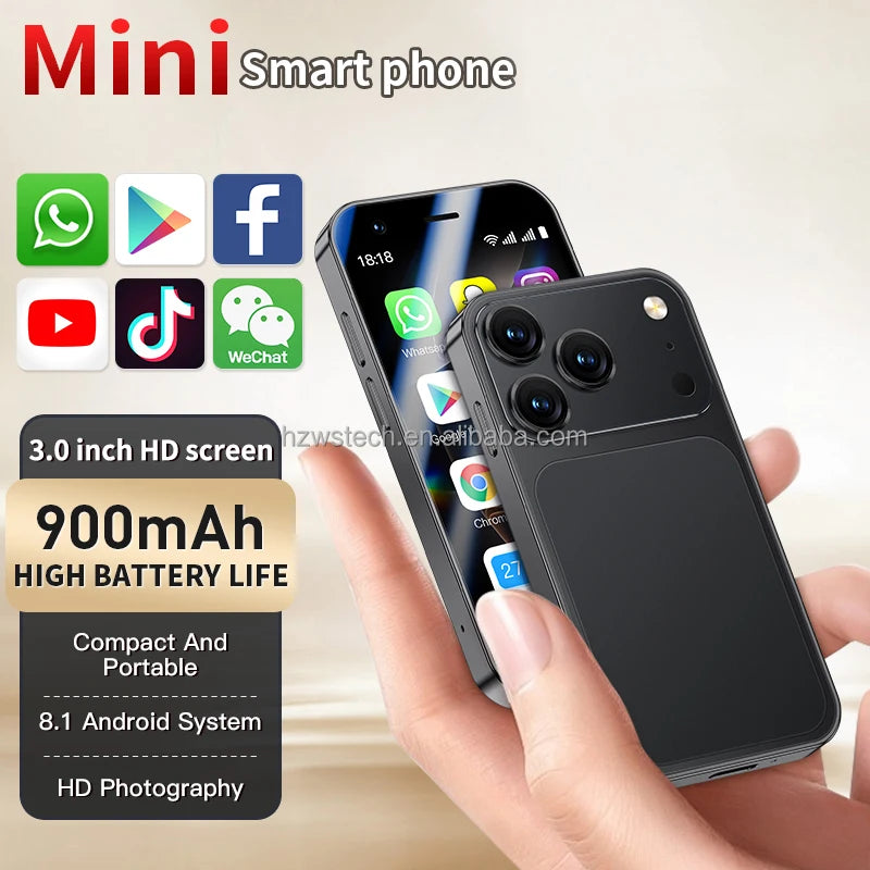 Mini Android 8.1 3G Smartphone - 3.0 Inch Dual SIM Unlocked Tidesmit