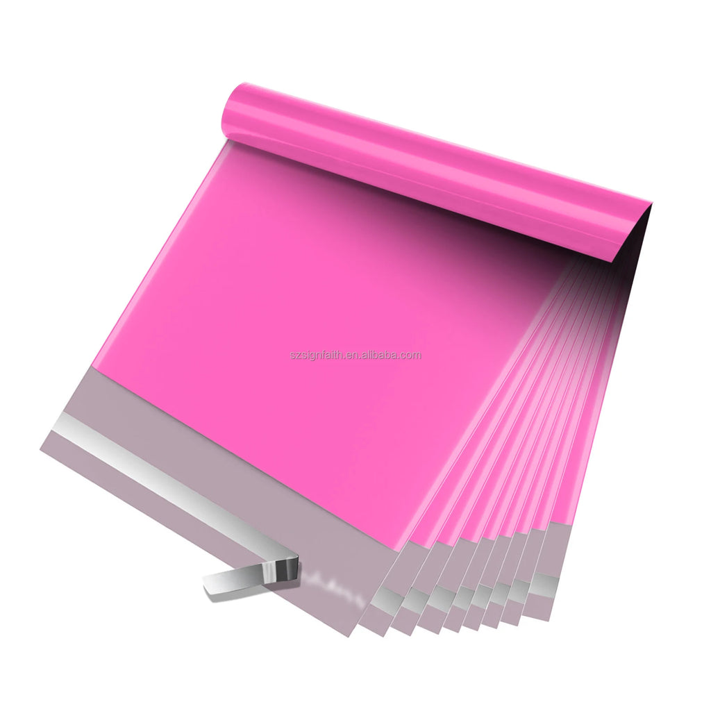 Bulk Wholesale Rose red Poly Mailer Plain Co-Extruded for Express Packing Envelope Shipping Mailing Bag Poly Mailer