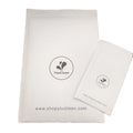 White padded honeycomb cushion paper mailer bag with YouClean logo and website