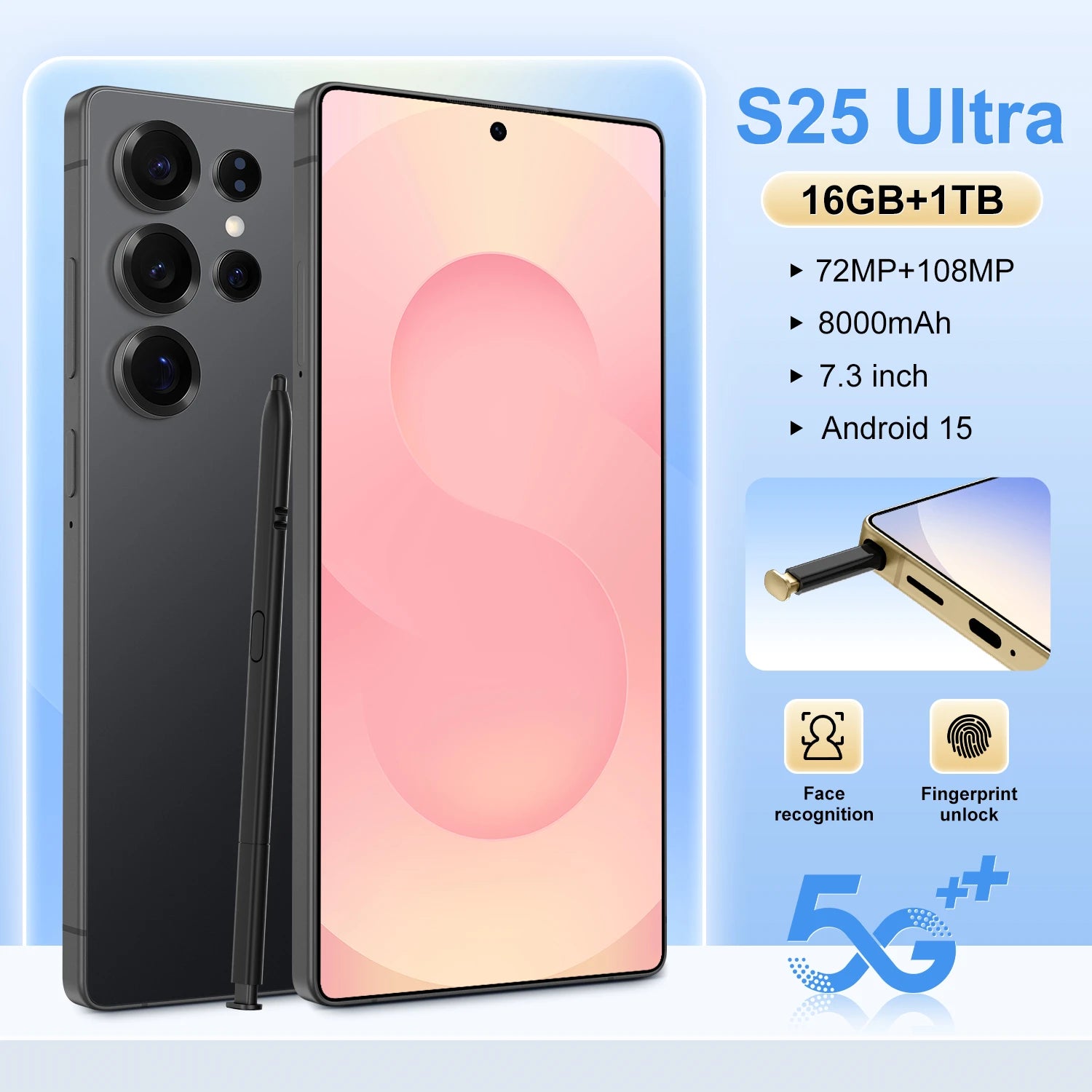 S25 Ultra 5G Smartphone | 16GB RAM, 1TB Storage, AMOLED Display Tidesmit