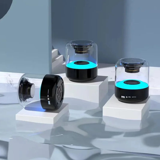 Bluetooth Speaker _2024 High Quality Portable RGB Wireless Subwoofer BT Speaker USB Computer DJ Outdoor Parties Hot Sale Transparent Speaker