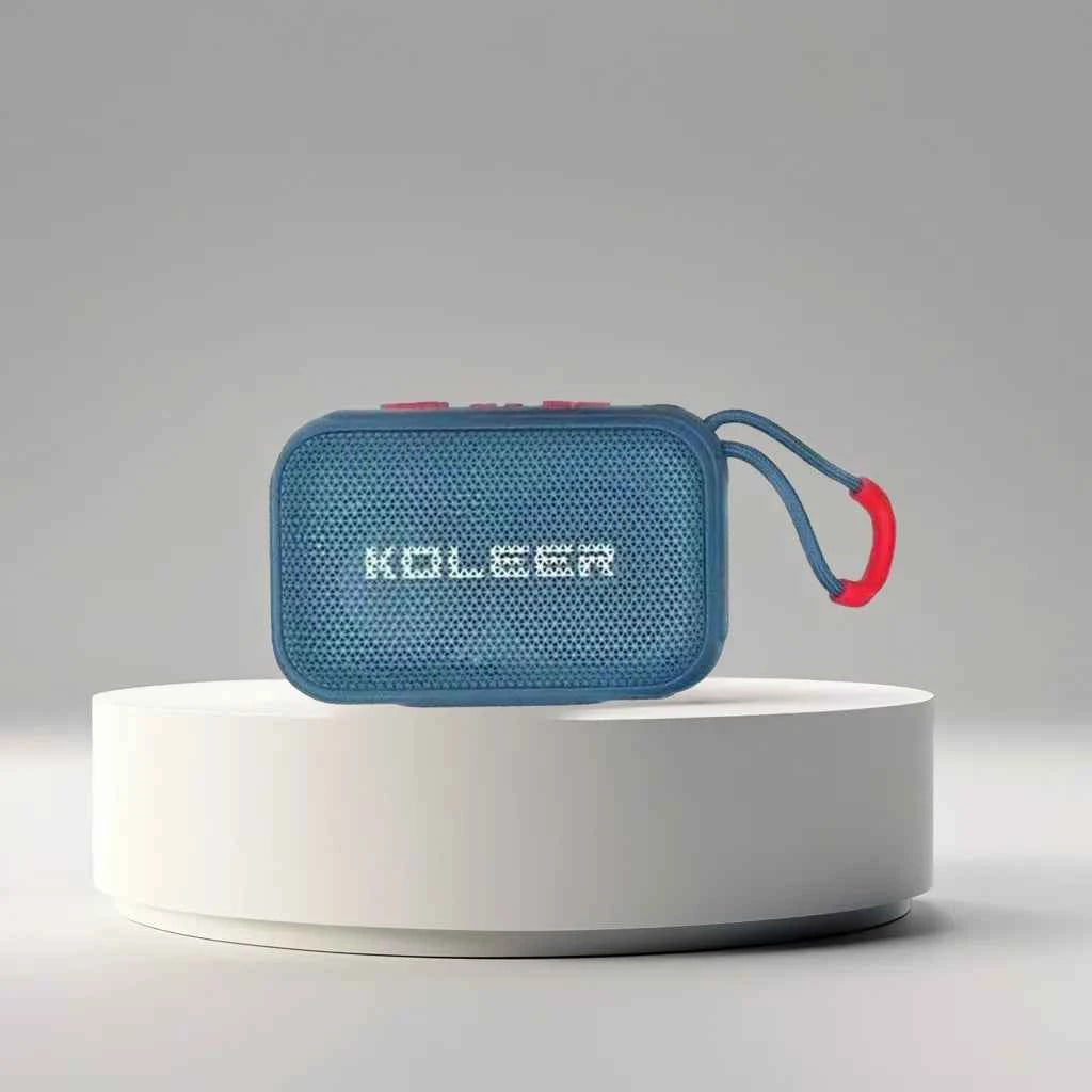Koleer H73 Outdoor Wireless for Bluetooth Speaker with RGB LED Lighting and New Bass Subwoofer Portable Mini Audio System Navy blue My Store