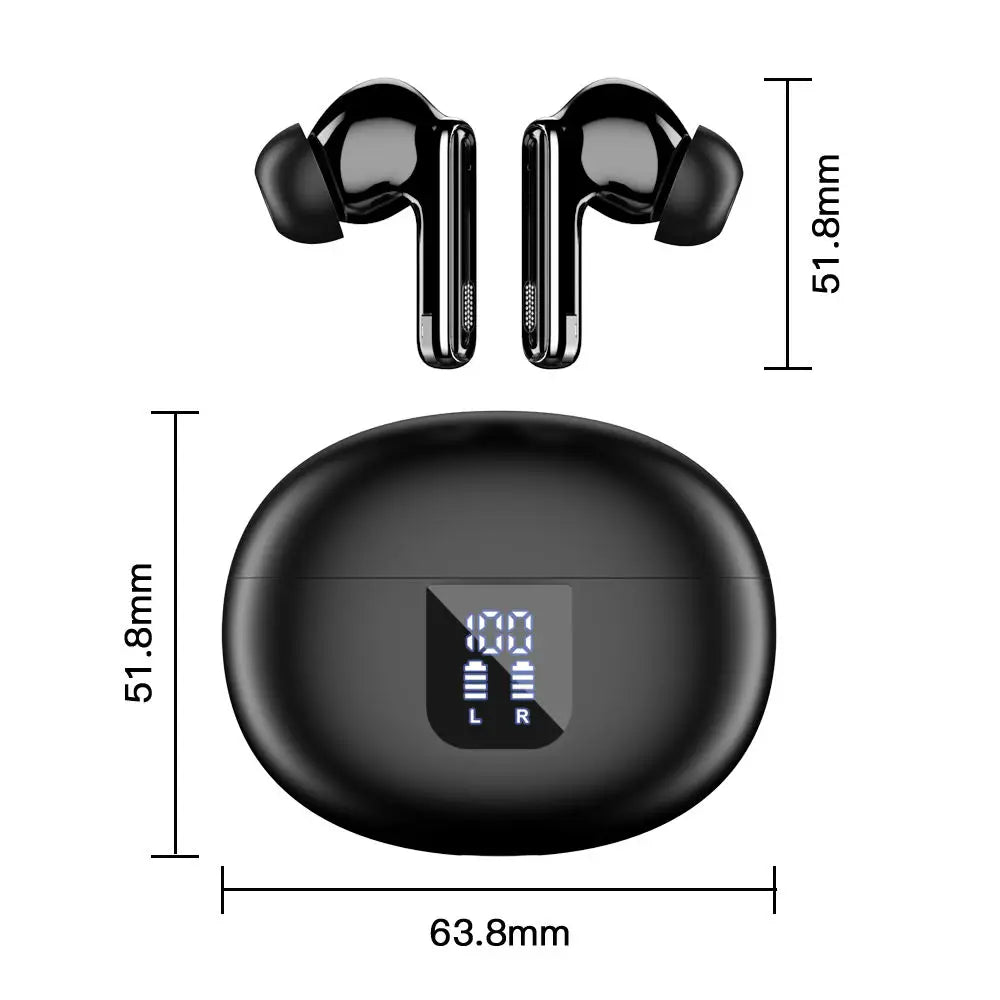 Q10 ANC Wireless Earbuds, HiFi Sound Quality with Transparency Mode, Long Battery Life LED Indicator TWS Earphones Tidesmit
