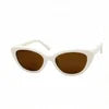 Fashion MiWu Miwu Cat Eye Women Sunglasses Luxury Brand Designer VMU 83S Small Frame Glasses UV400 Girl Letter Eyewear